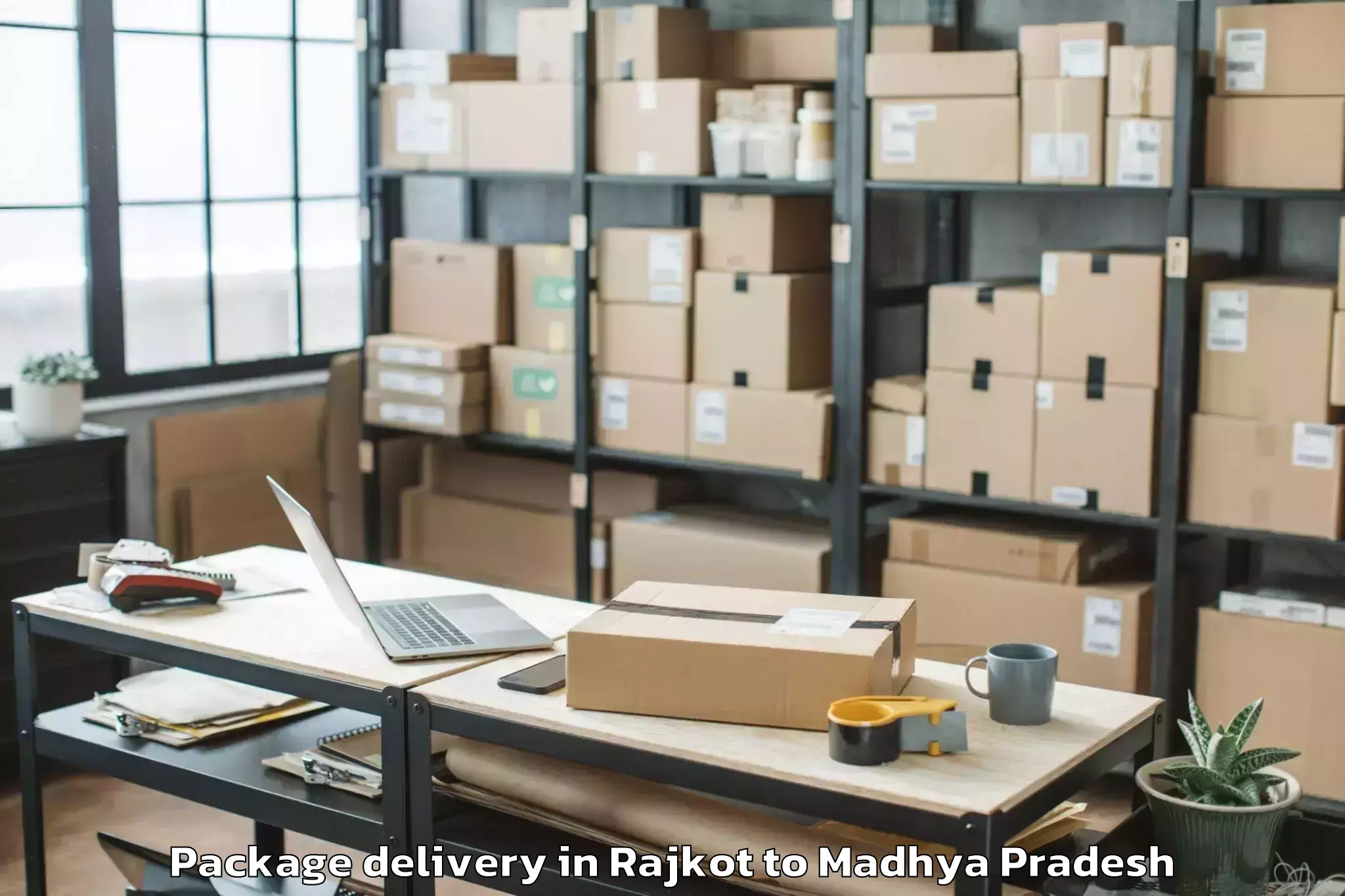 Get Rajkot to Rkdf University Bhopal Package Delivery